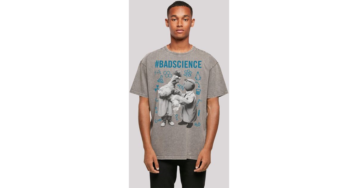 F4NT4STIC Shirt Disney Muppets Herren #BadScience Lyst | für Grau DE Premium in Qualität