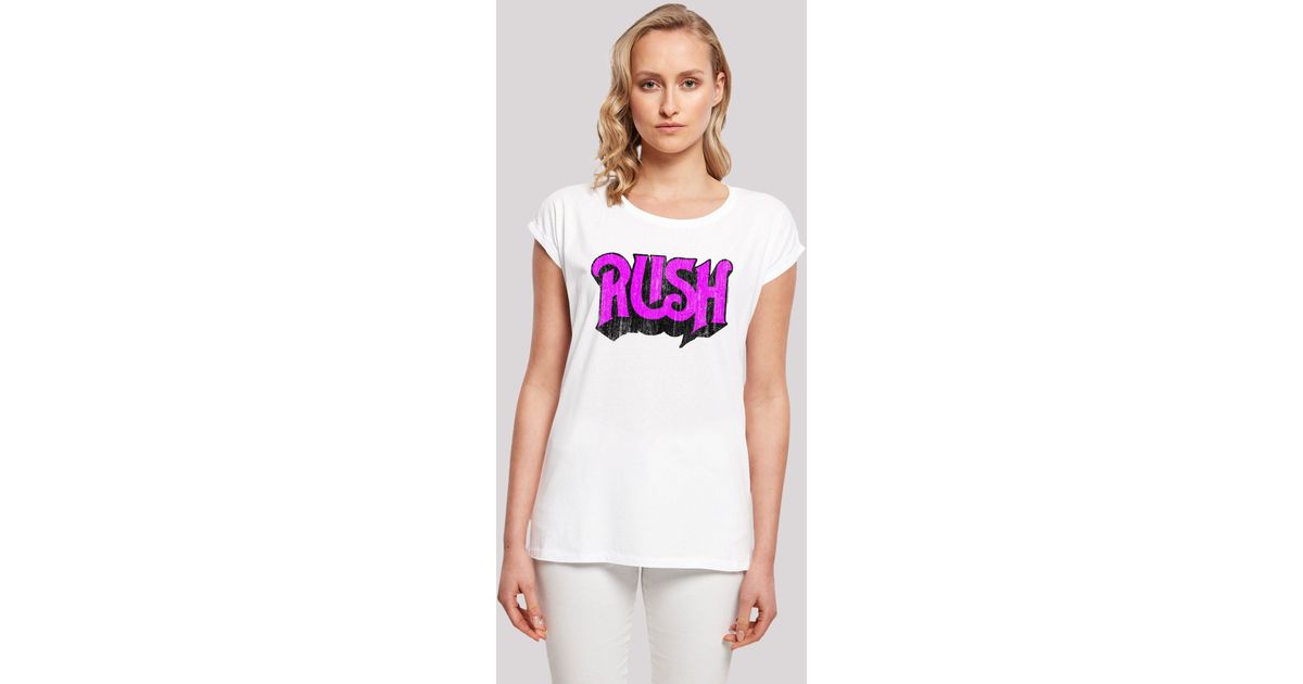 F4NT4STIC Shirt Rush Rock Band Logo Qualität Distressed in Pink DE Premium Lyst 