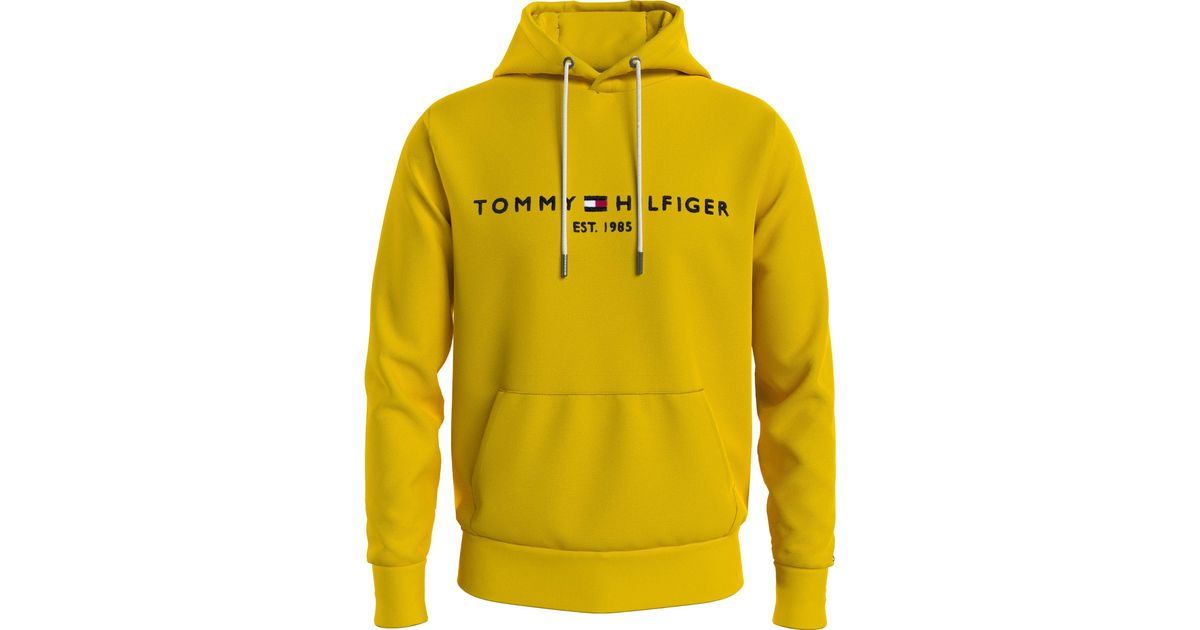 Tommy Hilfiger Hilfiger Kapuzensweatshirt TOMMY LOGO HOODY mit Kapuze und  Kängurutasche in Gelb für Herren | Lyst DE