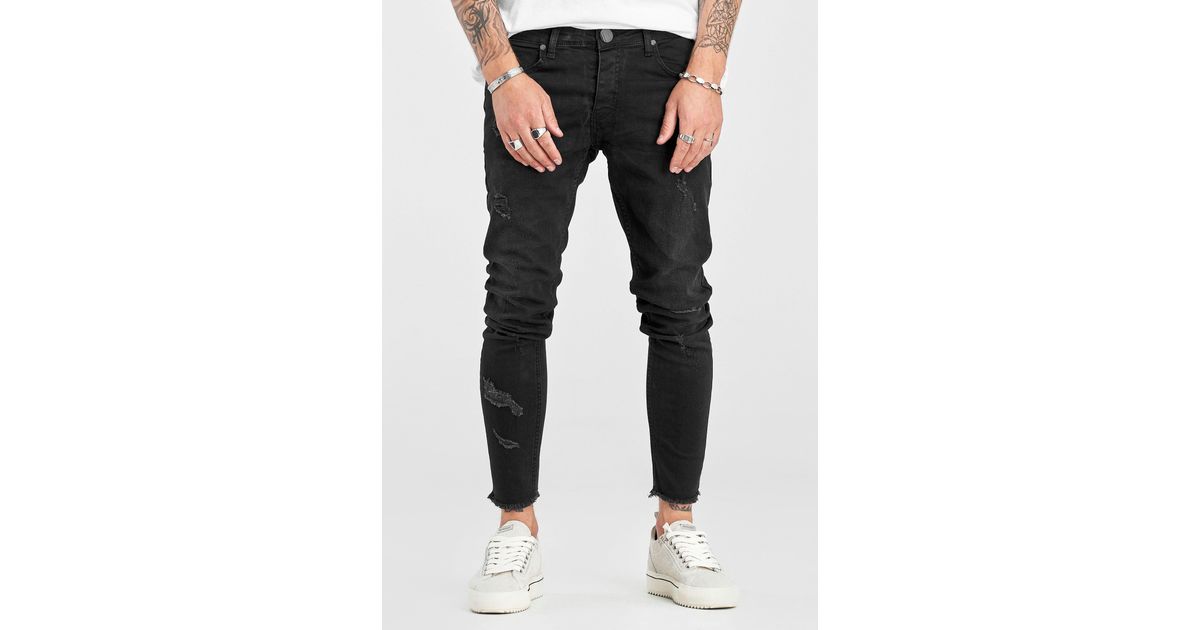 2Y Premium Slim-fit-Jeans LENNARD mit trendigen Destroyed-Elementen in  Schwarz für Herren | Lyst DE