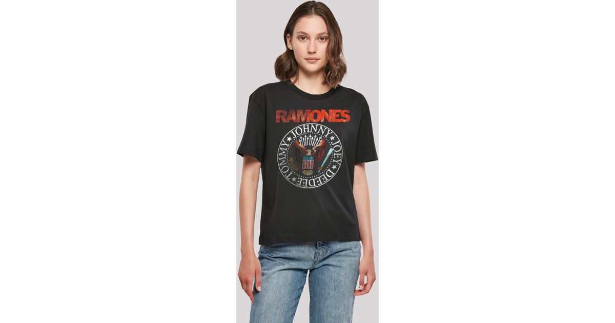 F4NT4STIC Shirt Ramones VINTAGE EAGLE SEAL Premium Qualität, Band, Rock- Musik in Schwarz | Lyst DE | T-Shirts