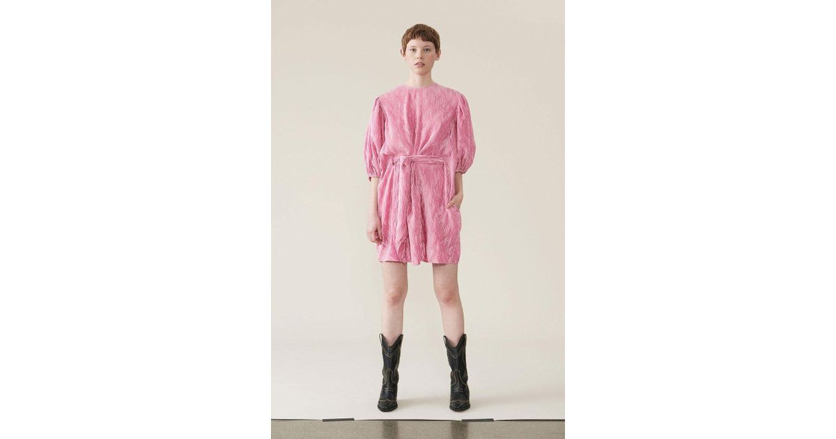 ganni pleated satin