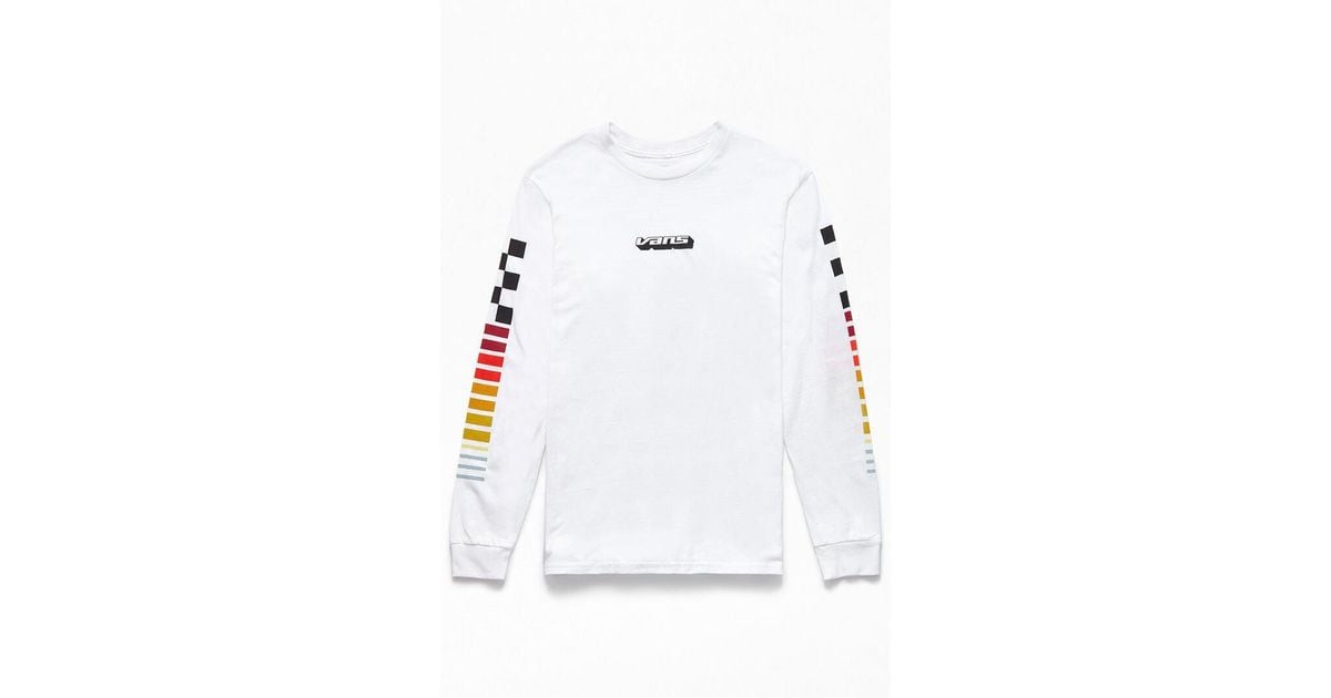 vans white long sleeve shirt