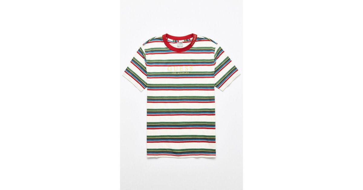 guess t shirt mens stripe