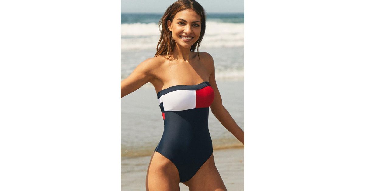 tommy hilfiger criss cross swimsuit