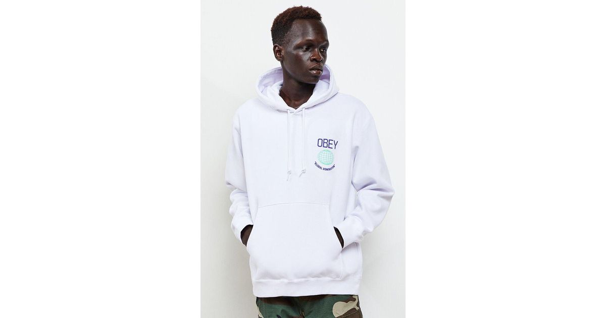 white obey hoodie