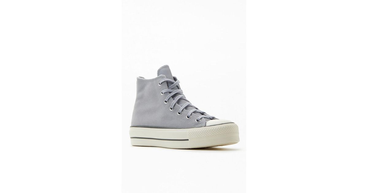 Converse Gray Chuck Taylor All Star Cozy Lift High Top Sneakers | Lyst