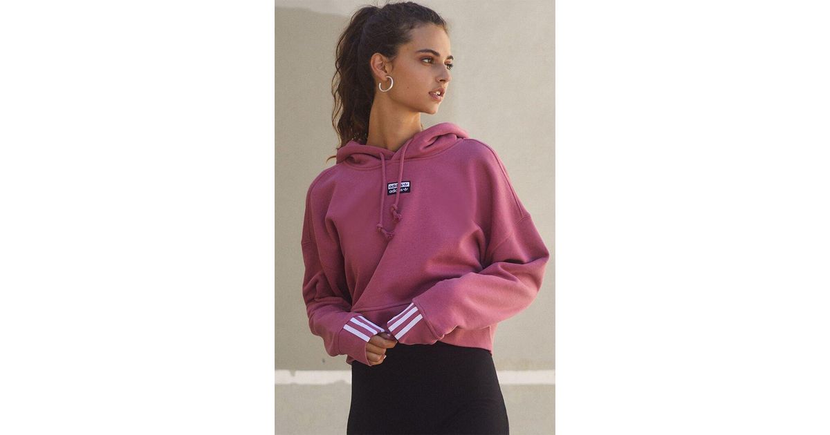 adidas Cotton Vocal Cropped Hoodie in 