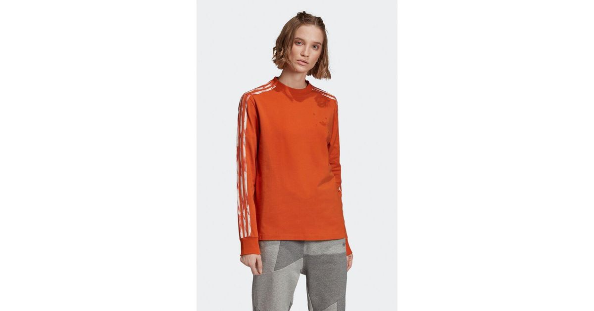 adidas orange long sleeve shirt