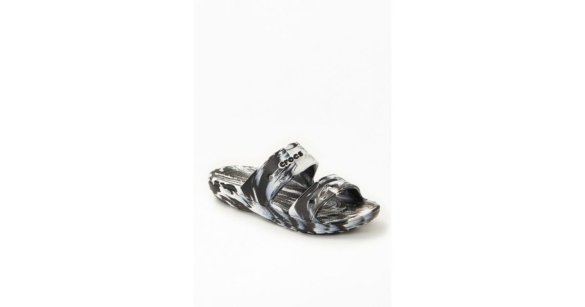 Crocsâ¢ Classic Marbled Sandals in Black for Men | Lyst
