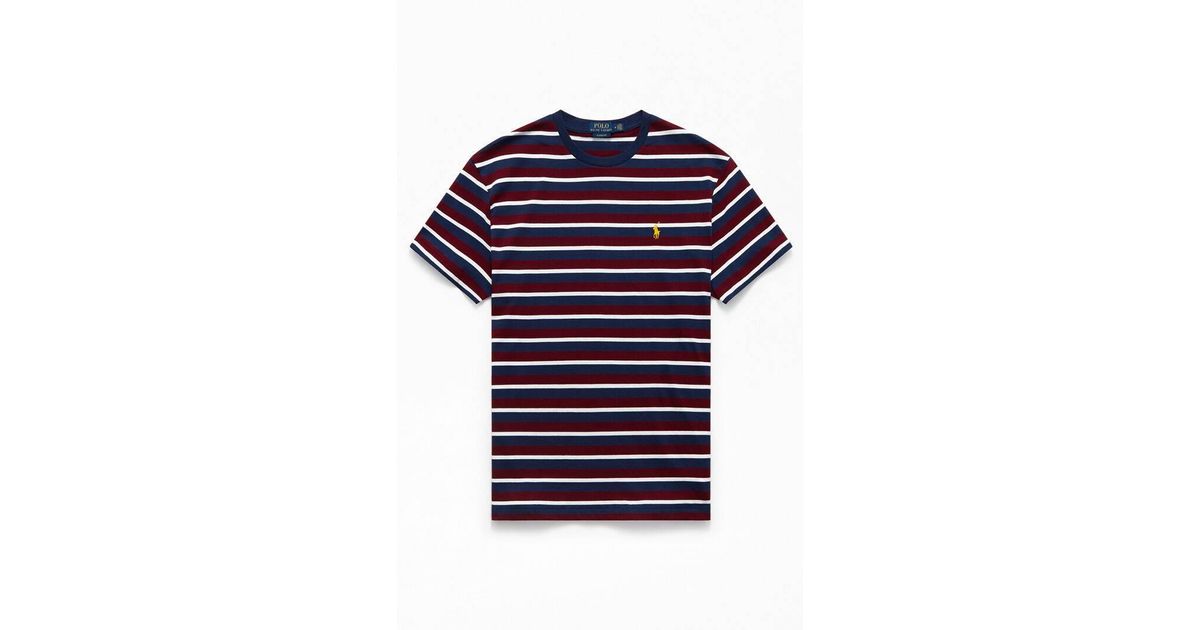 Polo Ralph Lauren Red White & Blue Animated Cn Striped T-shirt for Men |  Lyst