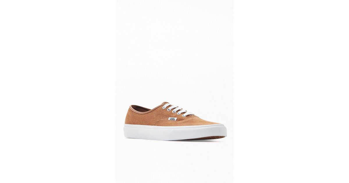 Vans Os Grain Leather Authentic Shoes in Brown for Men | Lyst