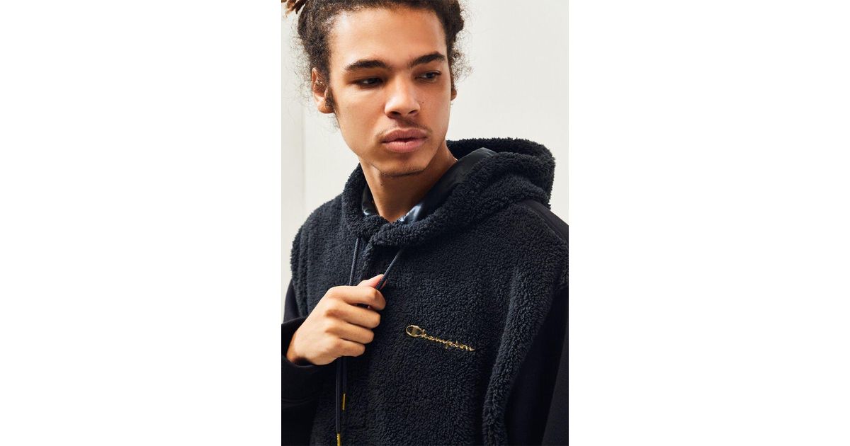 champion sherpa panel hoodie