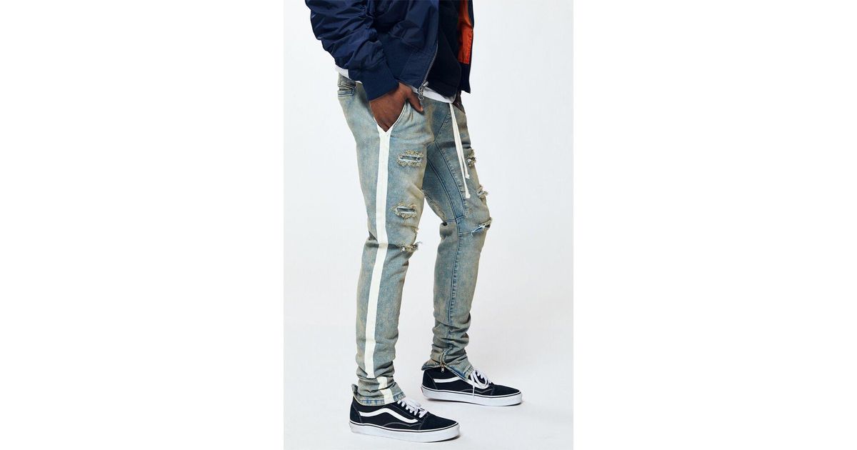Side Stripe Drop Skinny Jogger Pants 