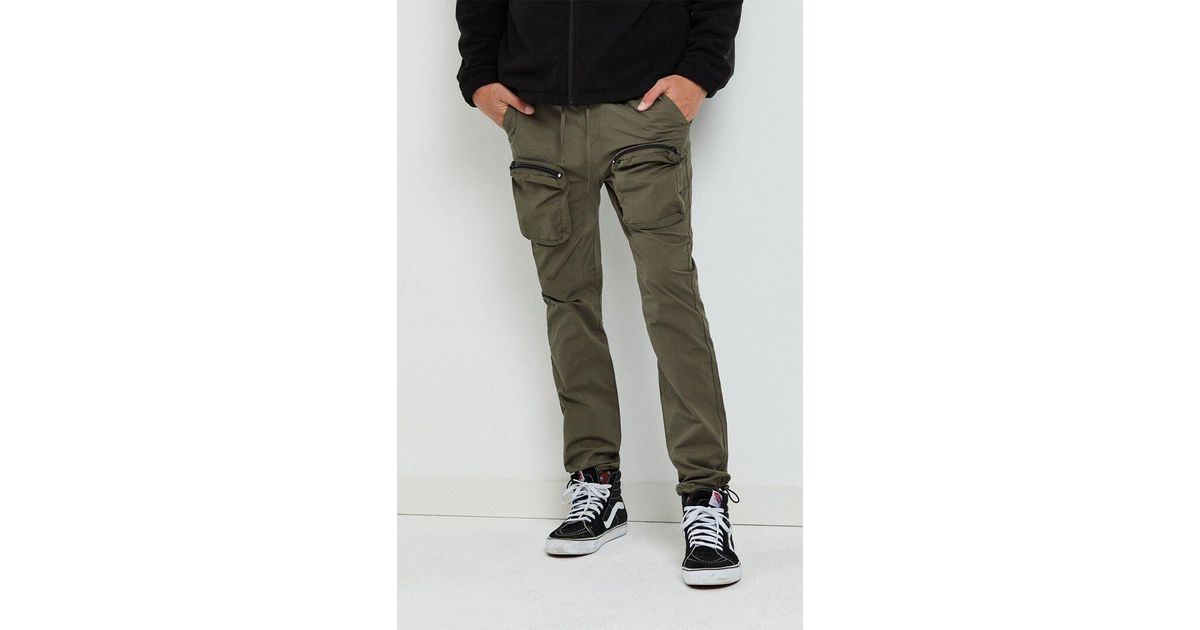 PacSun Synthetic Workwear Olive Nylon Slim Cargo Pants in Green for Men |  Lyst