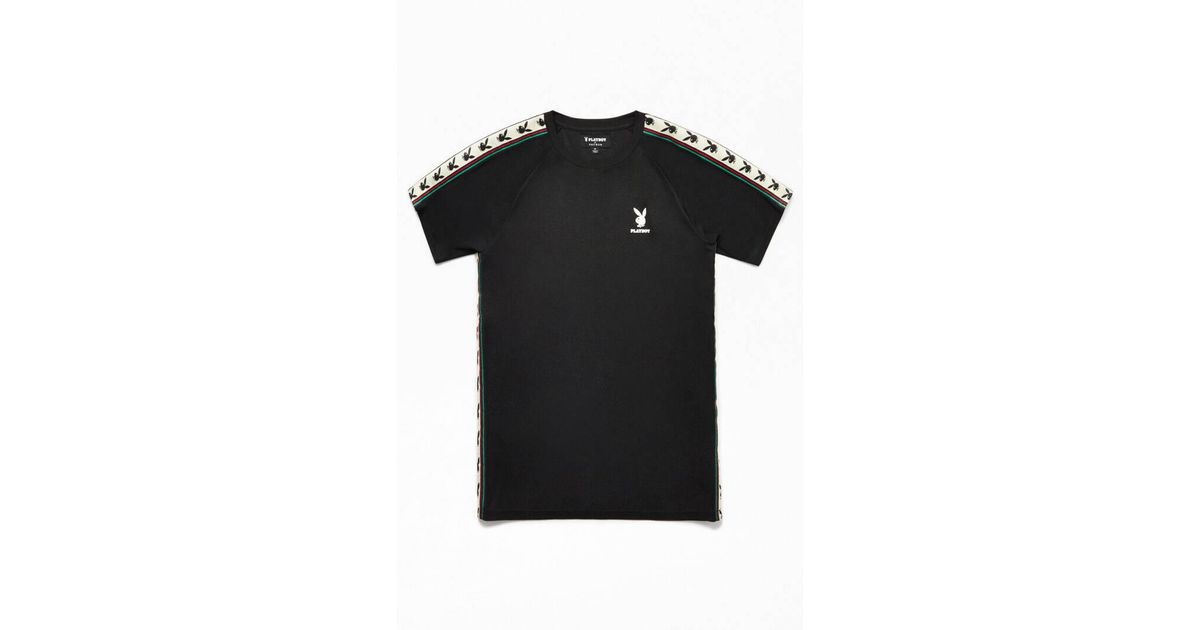 playboy logo tape t shirt