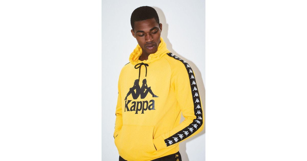kappa hoodie black and gold