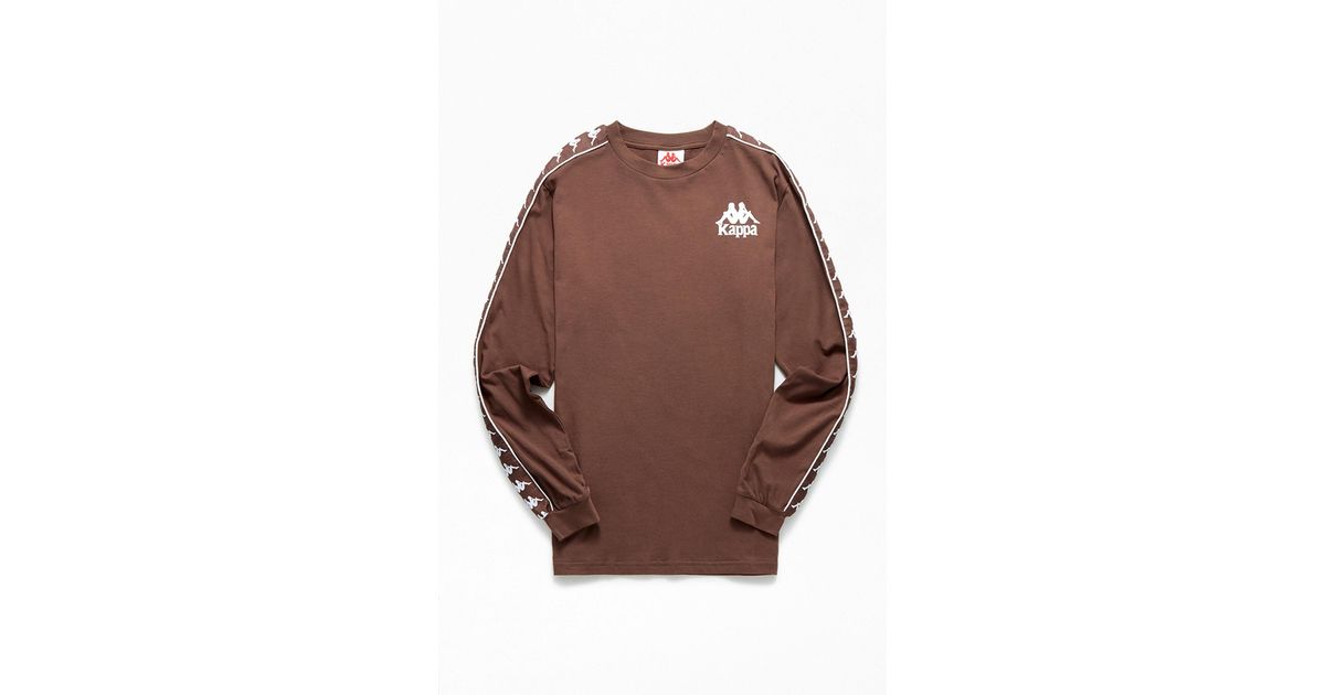 Kappa 222 Banda Lake 3 Long Sleeve T-shirt in Brown for Men | Lyst
