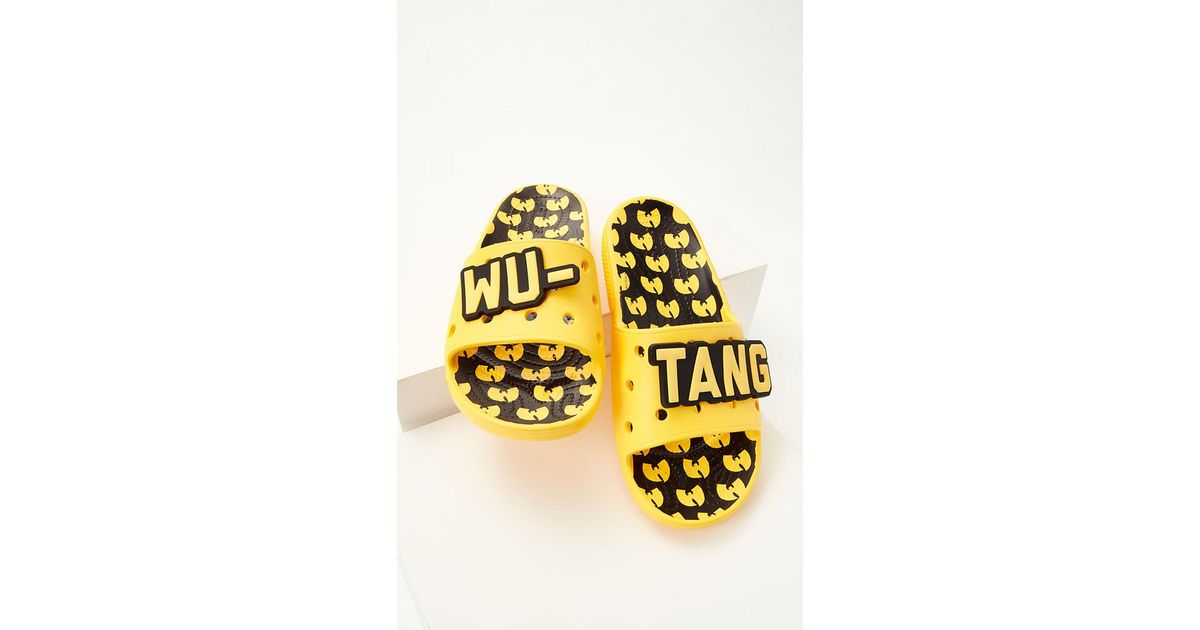 Crocsâ¢ Classic Wu-tang Slide Sandals in Yellow,Black (Yellow) for Men | Lyst