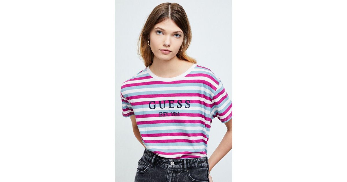 womens guess striped t shirt