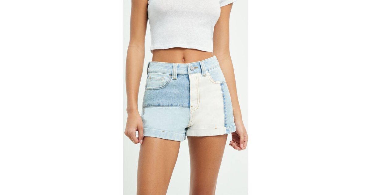 hopper patch denim shorts