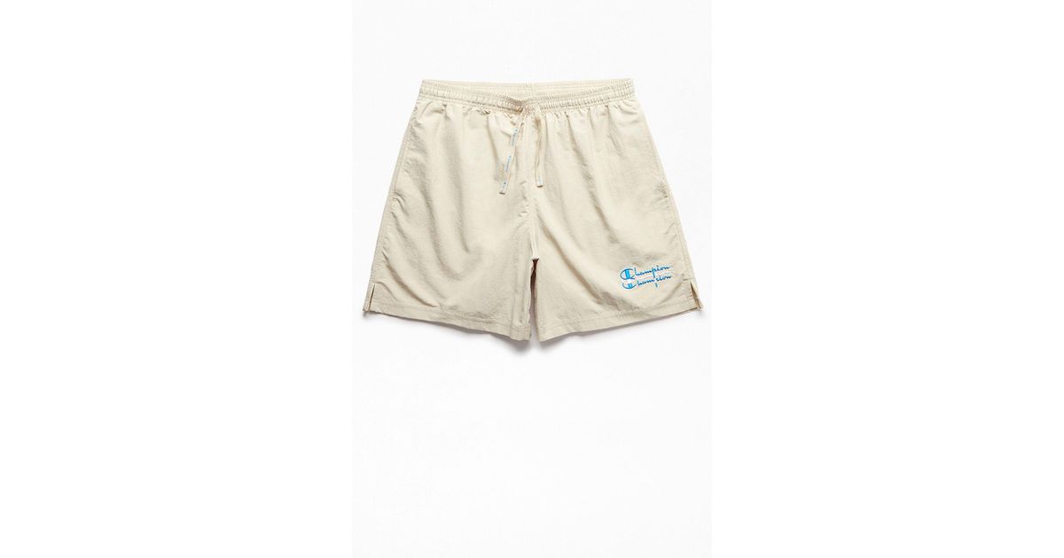 champion stacked nylon ripstop shorts pink