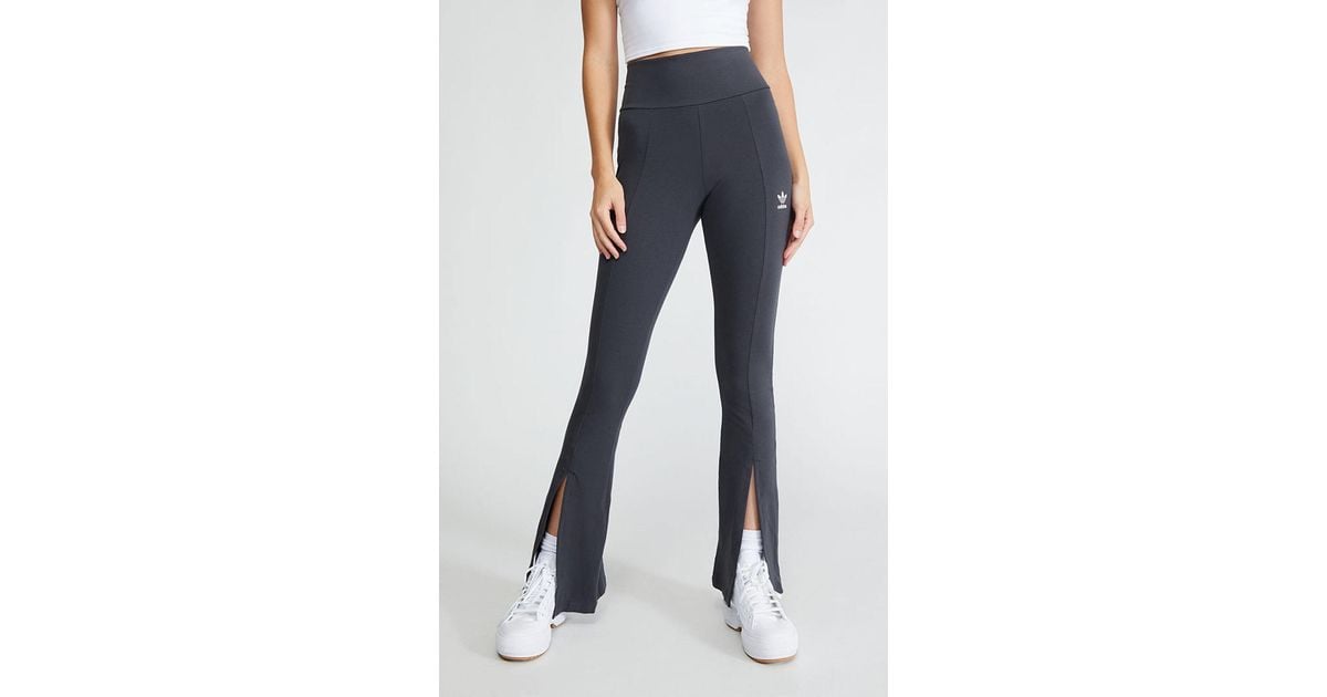 adidas Retro Split Flare Leggings in Black (Blue) Lyst