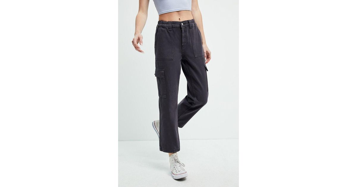 pacsun almost black utility cargo pants