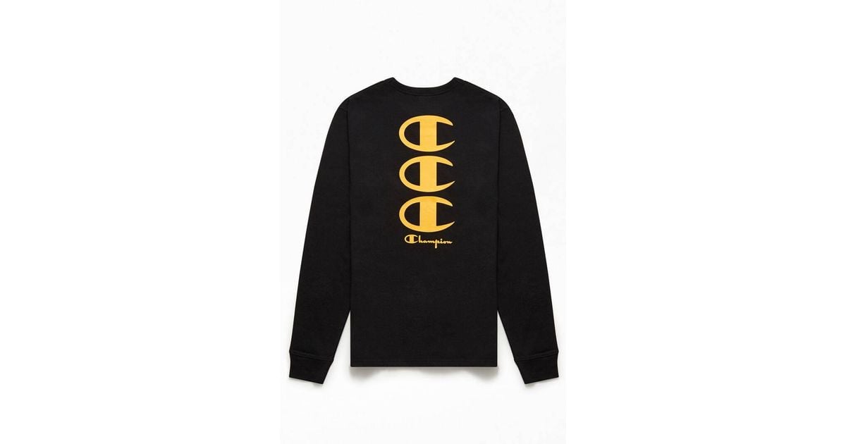 champion stacked big c flocked pullover hoodie