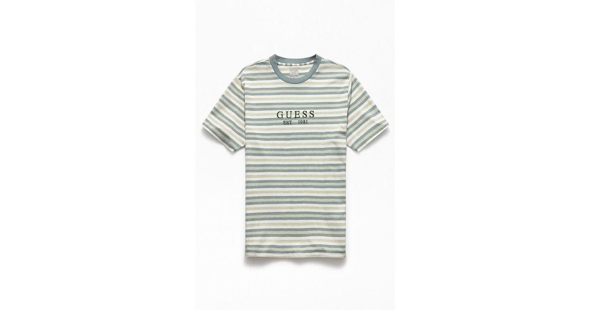 Guess Est. 1981 Logo T-shirt in Blue for Men - Lyst