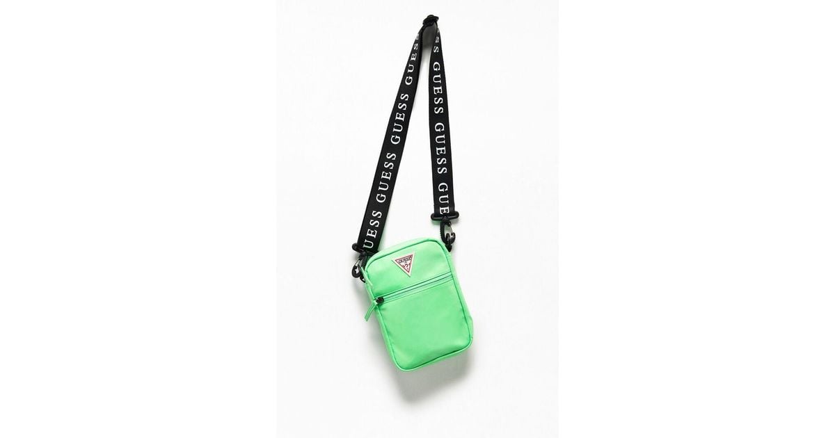 Guess Neon Crossbody Bag in Green for Men Lyst