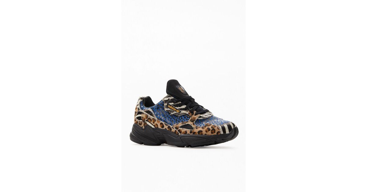 adidas leopard falcon sneakers