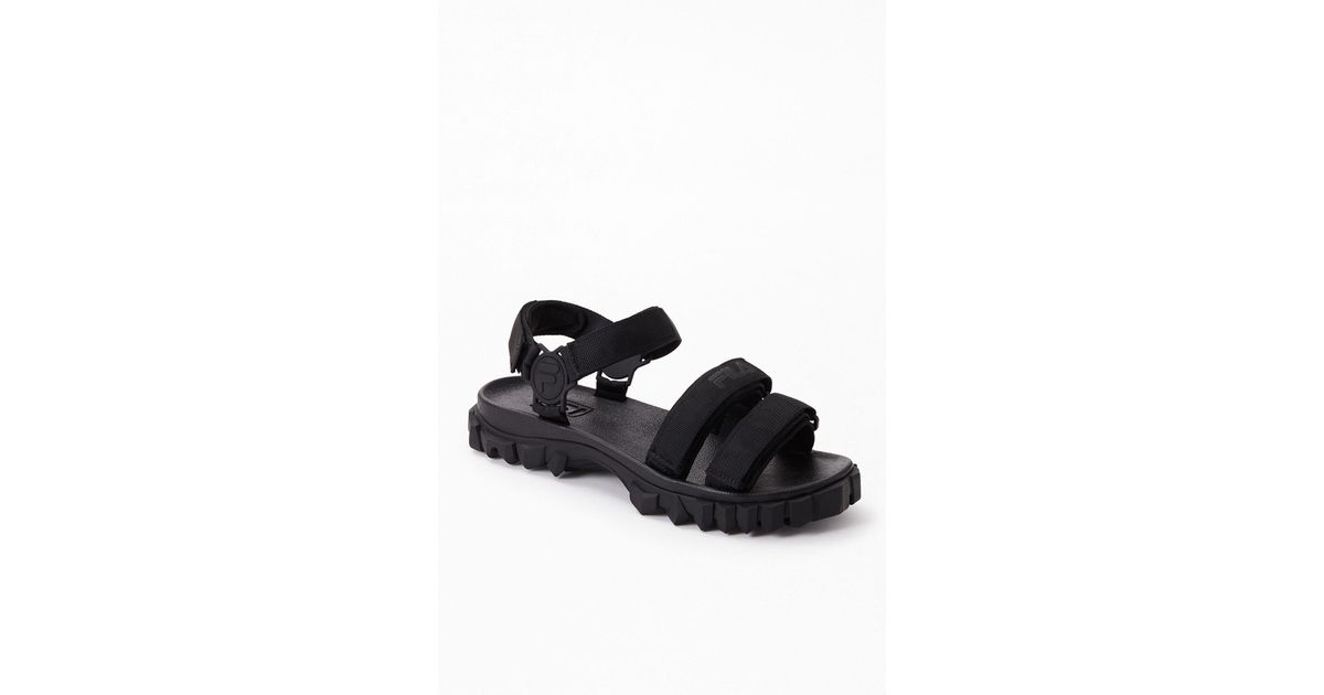 Fila Black Yak Sport Sandals - Lyst