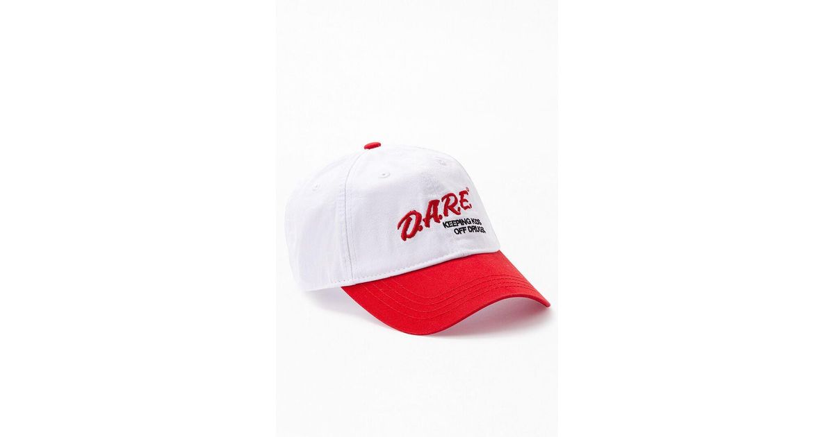 Red and white dad hat Clearance