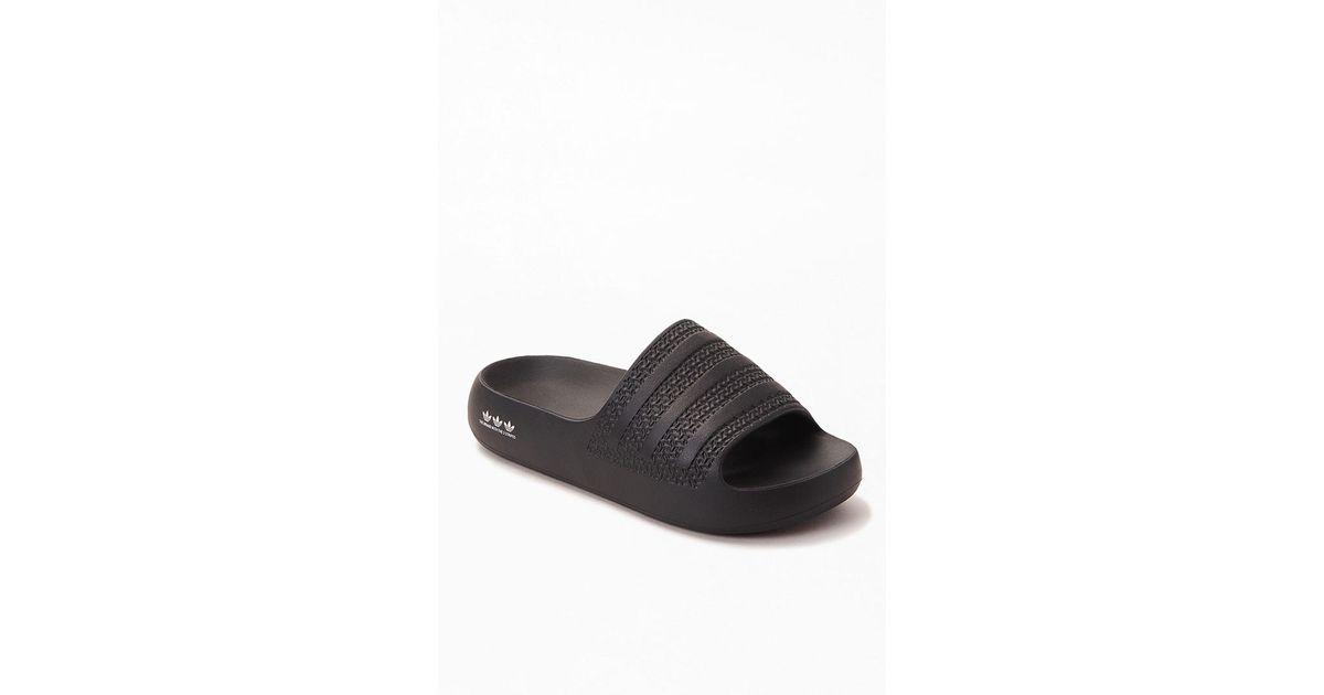 adidas Black Adilette Ayoon Slide Sandals | Lyst