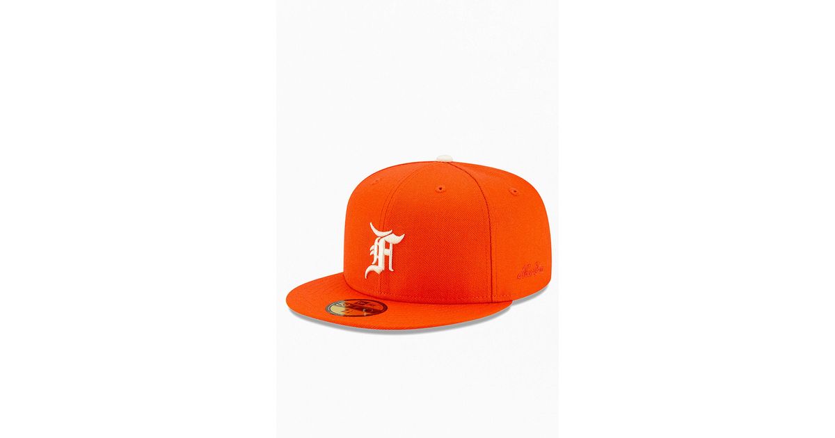 fear of god orange fitted