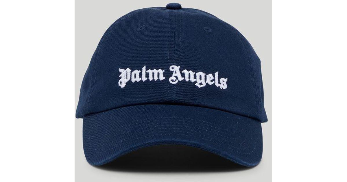 Palm Angels Cotton Blue Cap Logo for Men - Lyst