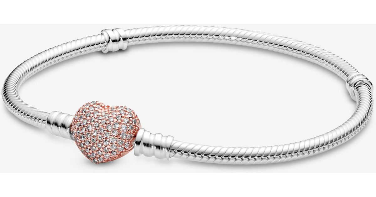 pandora-moments-pav-heart-clasp-snake-chain-bracelet-in-metallic-lyst