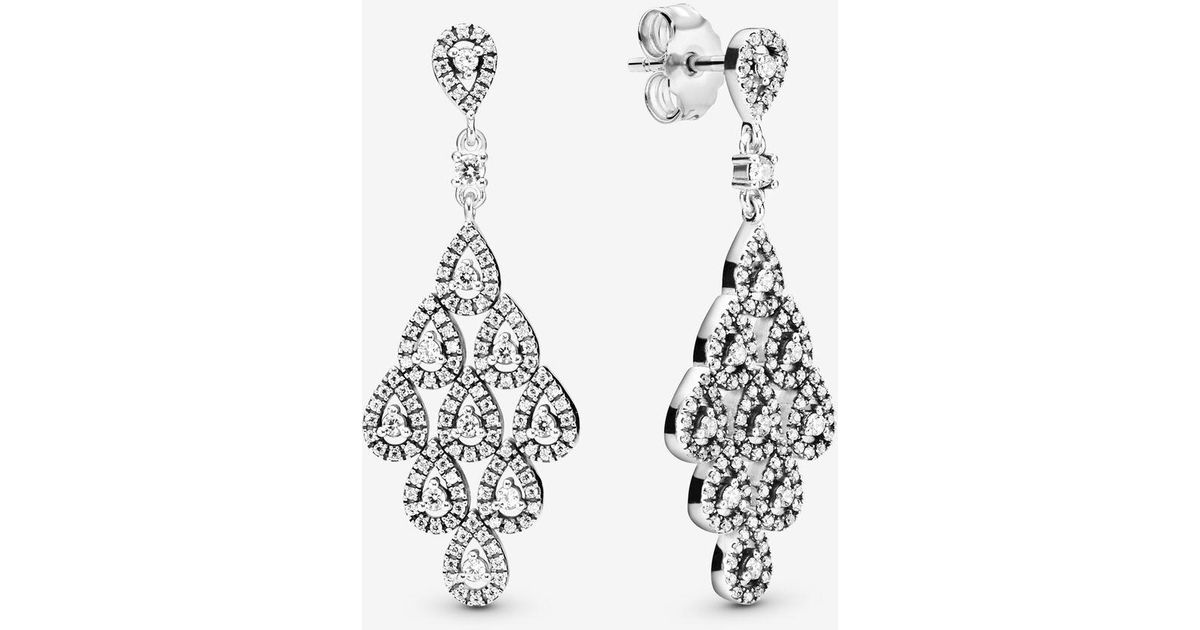 Pandora Sparkling Teardrop Chandelier Earrings Lyst Pandora Sparkling Teardrop Chandelier, Pandora Sparkling Teardrop Chandelier Earrings