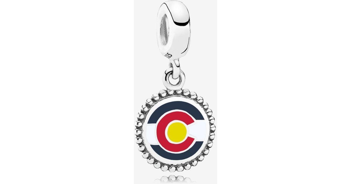 PANDORA Colorado Flag Charm, Mixed in White | Lyst