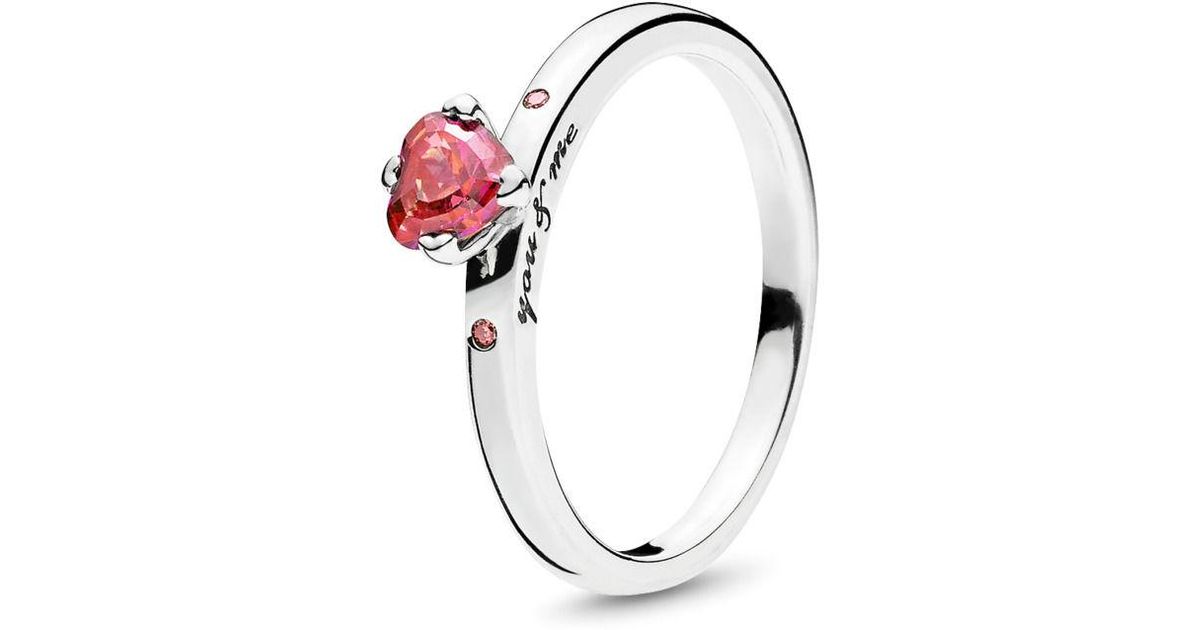 PANDORA Sparkling Red Heart Ring in 