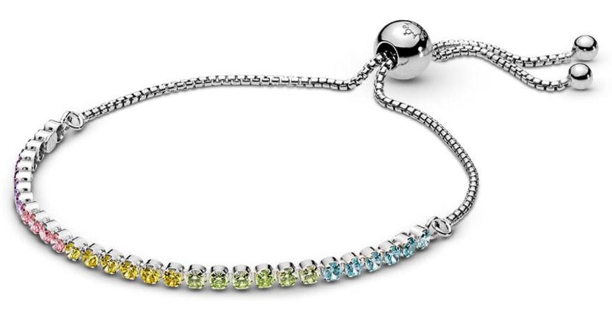PANDORA Multicolour Sparkling Strand Bracelet Lyst