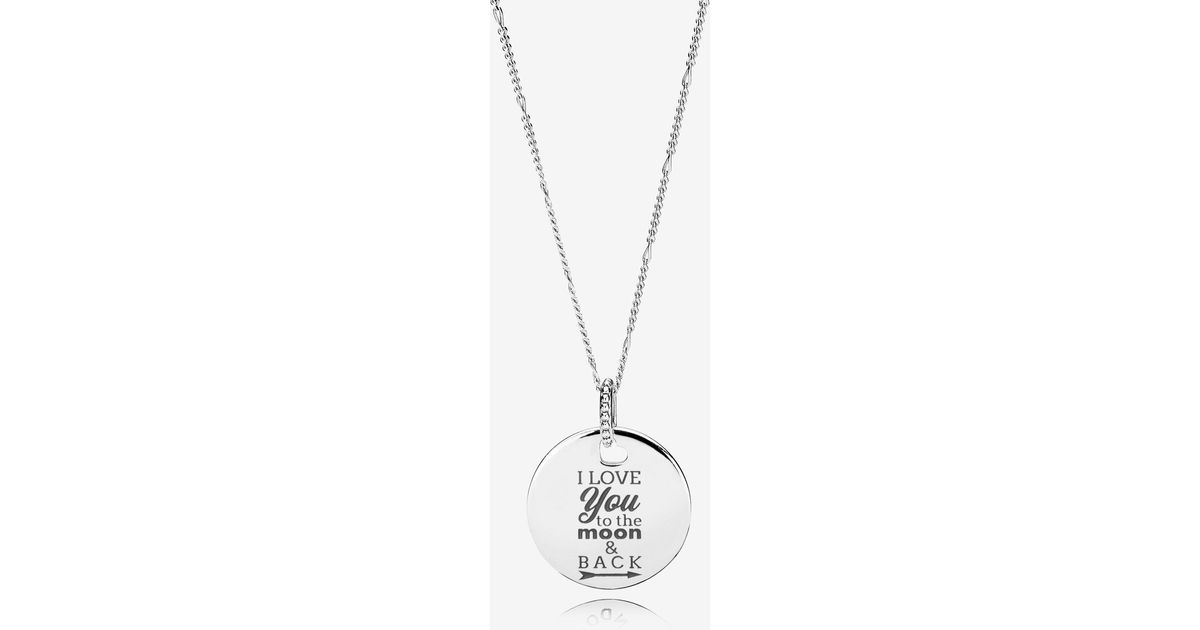 PANDORA I Love You To The Moon & Back Necklace in Metallic | Lyst