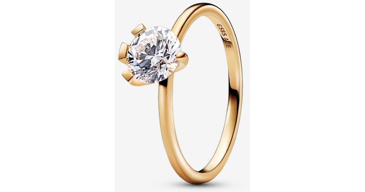 Diamond G585 Ale 52 New Authentic Radiant Hearts Of Pandora Ring