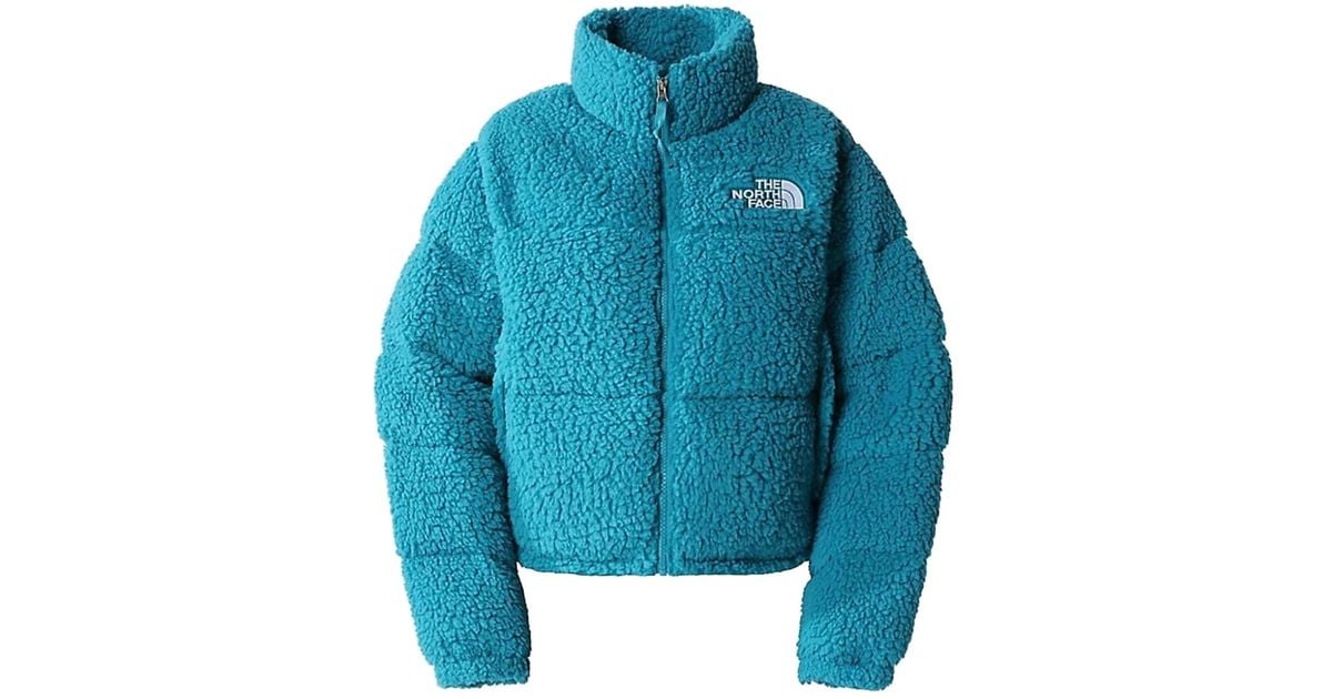 The North Face Sherpa Nuptse Jacket in Blue | Lyst