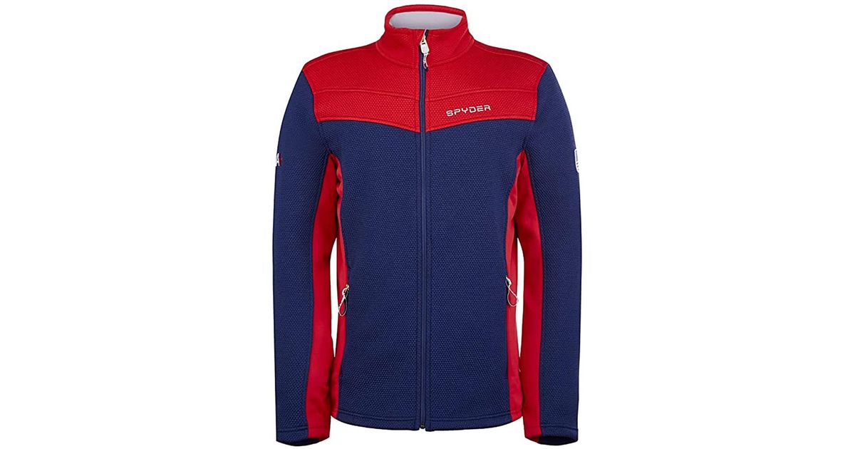 Spyder Fleece Usa Encore Full Zip in Blue for Men Lyst