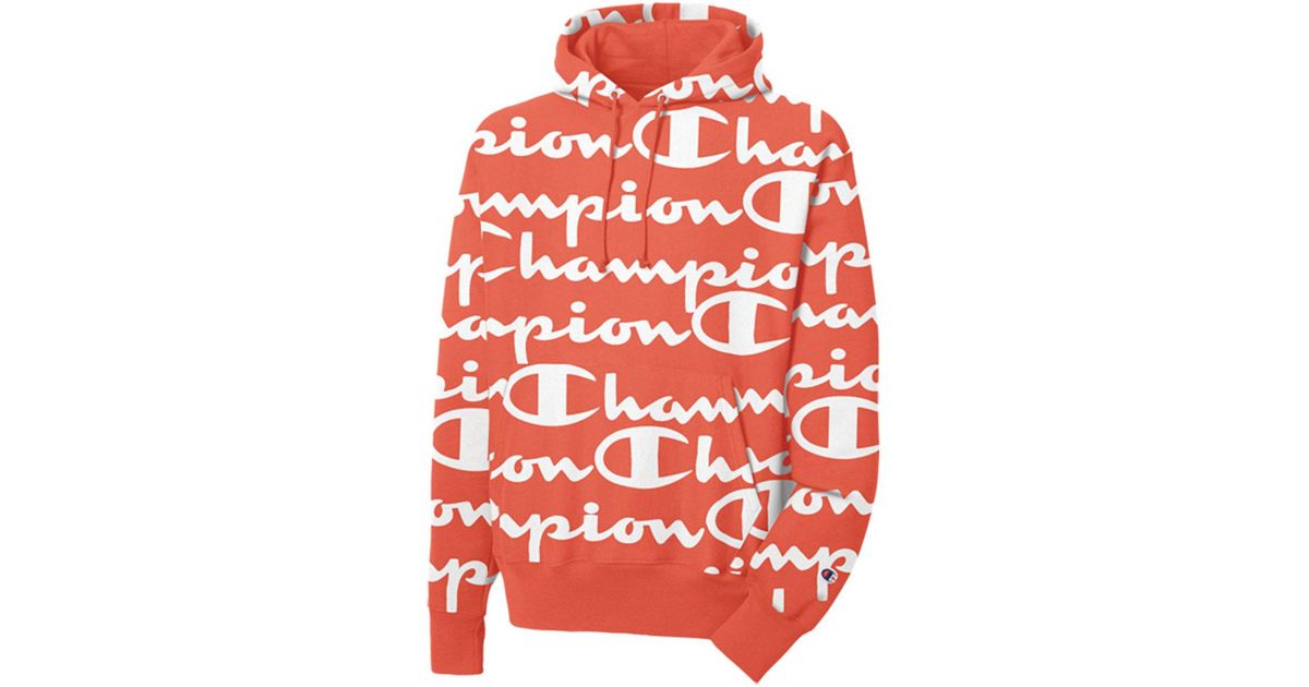 Champion reverse weave hoodie groovy papaya hotsell