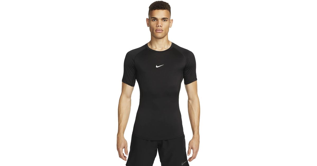 Nike Pro Short Sleeve Compression Pro Short Sleeve Compression in Black for  Men