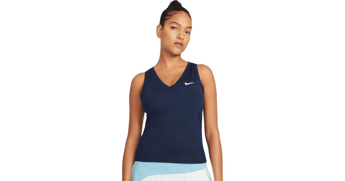Nike Wo Court Victory Tennis Tank Top in Blue Lyst