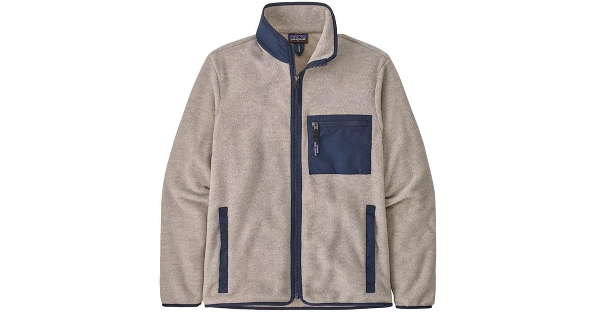 Patagonia Synchilla Fleece Shirt Oatmeal Heather in Gray for Men Lyst